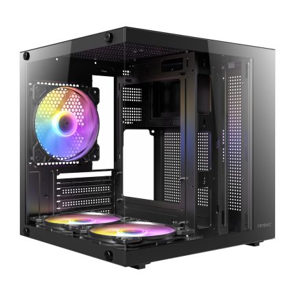Antec VCX10M RGB Micro-ATX | ITX ARGB Mini -Tower Gaming Chassis - Black Black