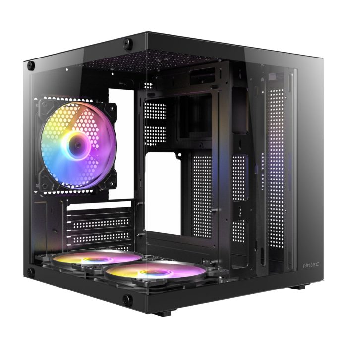 Antec VCX10M RGB Micro-ATX | ITX ARGB Mini -Tower Gaming Chassis - Black Black