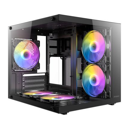 Antec VCX20M RGB Elite Micro-ATX | ITX Mini-Tower Gaming Chassis - Black Black