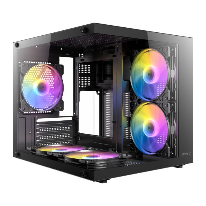 Antec VCX20M RGB Elite Micro-ATX | ITX Mini-Tower Gaming Chassis - Black Black