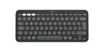 LOGI Pebble Keys 2 K380s - TONAL GRAPHITE - US INT'L - BT - Logitech Pebble Keys 2 K380s, Mini, Wireless, RF Wireless + Bluetooth, Scissor key switch, QWERTY, Graphite