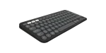 LOGI Pebble Keys 2 K380s - TONAL GRAPHITE - US INT'L - BT - Logitech Pebble Keys 2 K380s, Mini, Wireless, RF Wireless + Bluetooth, Scissor key switch, QWERTY, Graphite