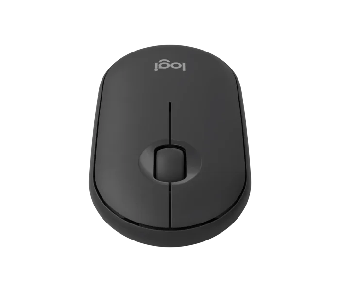 LOGI Pebble Mouse 2 M350s - TONAL GRAPHITE - BT - Logitech 910-007015, Ambidextrous, Optical, RF Wireless + Bluetooth, 4000 DPI, Graphite