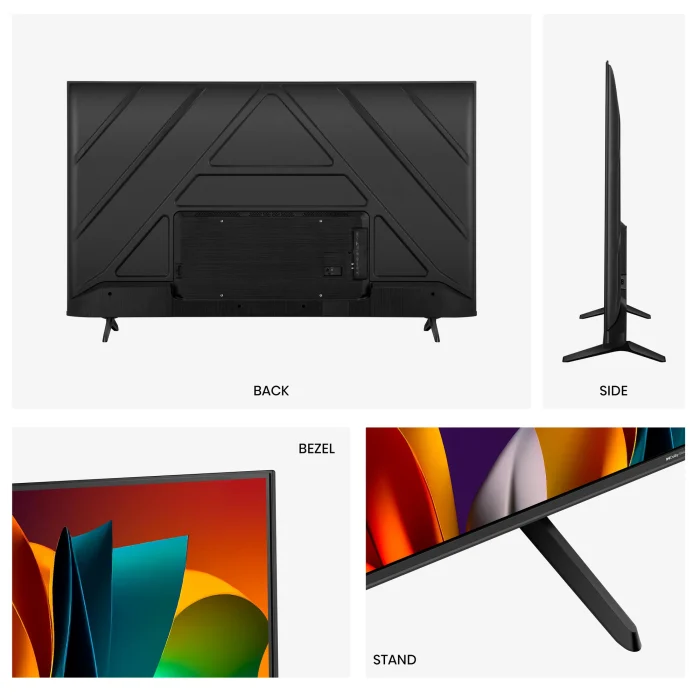 Hisense LEDN43A6N 43inch UHD 4K;Precision Colour;Game Mode Plus;Dolby Vision;Smooth Motion ;Dolby Audio;Airplay2 &Smart Home Rea - Hisense 43A6N, 109.2 cm (43"), 3840 x 2160 pixels, LED, Smart TV, Wi-Fi, Black